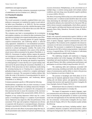 Evaluation After Traumatic Brain Injuries (TBI) | PDF