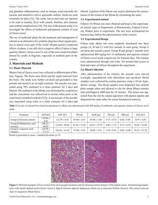 Investigation on Effects of Methanolic and Aqueous Extracts of Seeds of ...