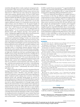 noted that although all three studies employed a designated refer-
ent of less than 3 MET-hours per week to deﬁne those wi...