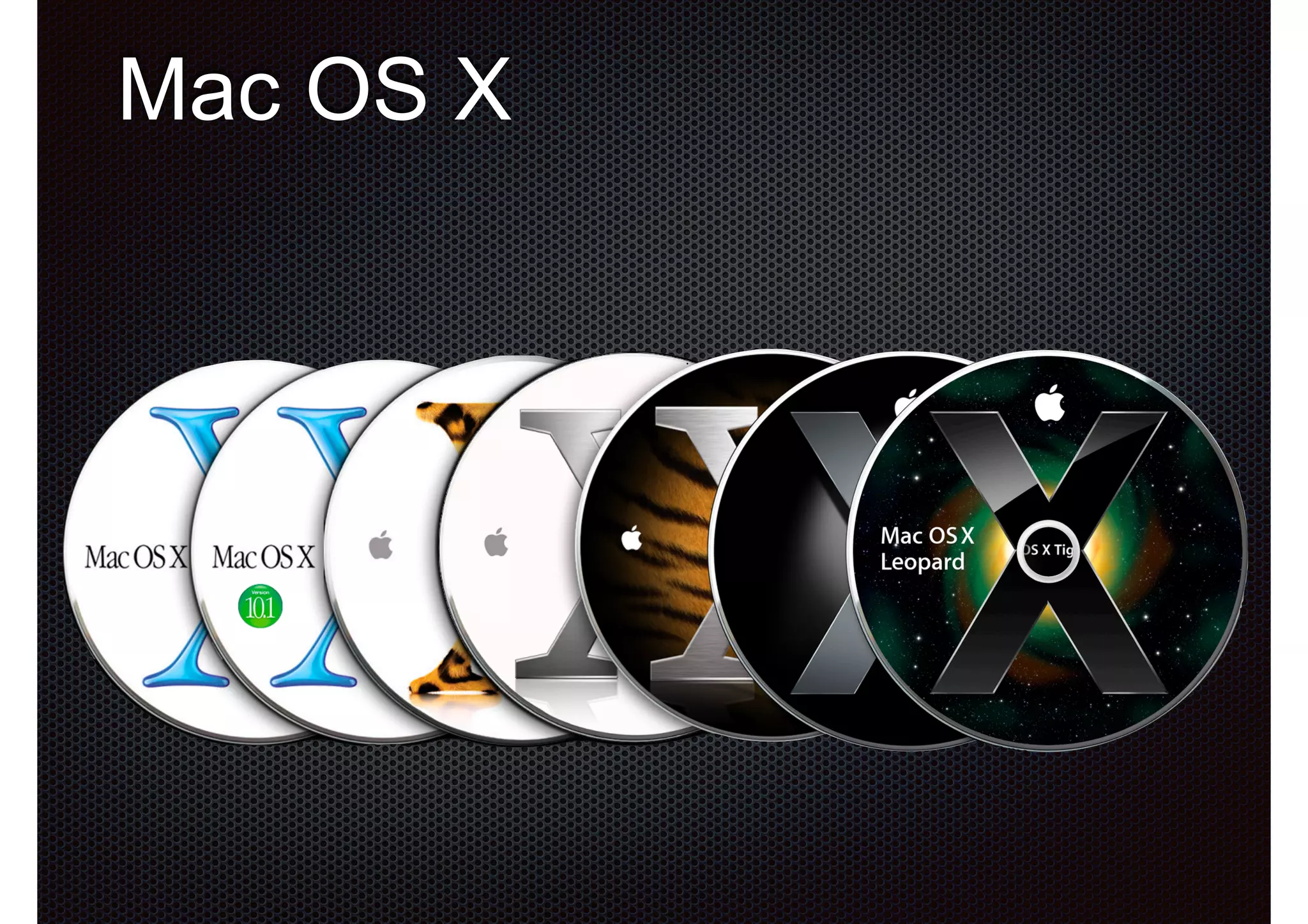 Mac OS X

MacOS X
iOS의 아버지

 