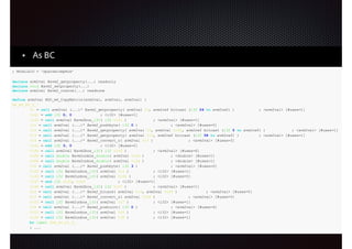 ActionScript3 + LLVM?
As BC
; ModuleID = 'SparseCompRow'
declare avm2val @avm2_getproperty(...) readonly
declare void @avm2_setproperty(...)
declare avm2val @avm2_coerce(...) readnone
define avm2val @GO_m6_CopyMatrix(avm2val, avm2val, avm2val) {
bb_m6_b0_0_:
%i = call avm2val (...)* @avm2_getproperty( avm2val %2, avm2ref bitcast (i32 24 to avm2ref) )
; <avm2val> [#uses=1]
%i41 = add i32 0, 0
; <i32> [#uses=1]
%i42 = call avm2val @avm2box_i32( i32 %i41 )
; <avm2val> [#uses=1]
%i1 = call avm2val (...)* @avm2_pushbyte( i32 0 )
; <avm2val> [#uses=0]
%i2 = call avm2val (...)* @avm2_getproperty( avm2val %2, avm2val %i42, avm2ref bitcast (i32 5 to avm2ref) )
; <avm2val> [#uses=1]
%i3 = call avm2val (...)* @avm2_getproperty( avm2val %i2, avm2ref bitcast (i32 58 to avm2ref) )
; <avm2val> [#uses=1]
%i4 = call avm2val (...)* @avm2_convert_u( avm2val %i3 )
; <avm2val> [#uses=3]
%i43 = add i32 3, 0
; <i32> [#uses=2]
%i44 = call avm2val @avm2box_i32( i32 %i43 )
; <avm2val> [#uses=6]
%i88 = call double @avm2unbox_double( avm2val %i44 )
; <double> [#uses=1]
%i84 = call double @avm2unbox_double( avm2val %i44 )
; <double> [#uses=1]
%i5 = call avm2val (...)* @avm2_pushbyte( i32 3 )
; <avm2val> [#uses=0]
%i45 = call i32 @avm2unbox_i32( avm2val %i4 )
; <i32> [#uses=1]
%i46 = call i32 @avm2unbox_i32( avm2val %i44 )
; <i32> [#uses=0]
%i47 = and i32 %i45, %i43
; <i32> [#uses=1]
%i48 = call avm2val @avm2box_i32( i32 %i47 )
; <avm2val> [#uses=1]
%i6 = call avm2val (...)* @avm2_bitand( avm2val %i4, avm2val %i44 )
; <avm2val> [#uses=0]
%i7 = call avm2val (...)* @avm2_convert_u( avm2val %i48 )
; <avm2val> [#uses=3]
%i63 = call i32 @avm2unbox_i32( avm2val %i7 )
; <i32> [#uses=1]
%i8 = call avm2val (...)* @avm2_pushuint( i32 0 )
; <avm2val> [#uses=4]
%i53 = call i32 @avm2unbox_i32( avm2val %i8 )
; <i32> [#uses=1]
%i49 = call i32 @avm2unbox_i32( avm2val %i8 )
; <i32> [#uses=1]
br label %bb_m6_b1_0_
; ...

®

 
