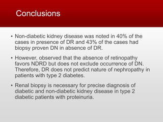 Ndrd Non‑diabetic renal disease in type 2 diabetes mellitus: Study of renal ...