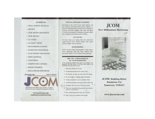 JCOM marketing & business development 