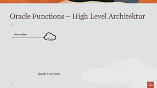 Oracle Functions – High Level Architektur
31
Invocation
Oracle Functions
 