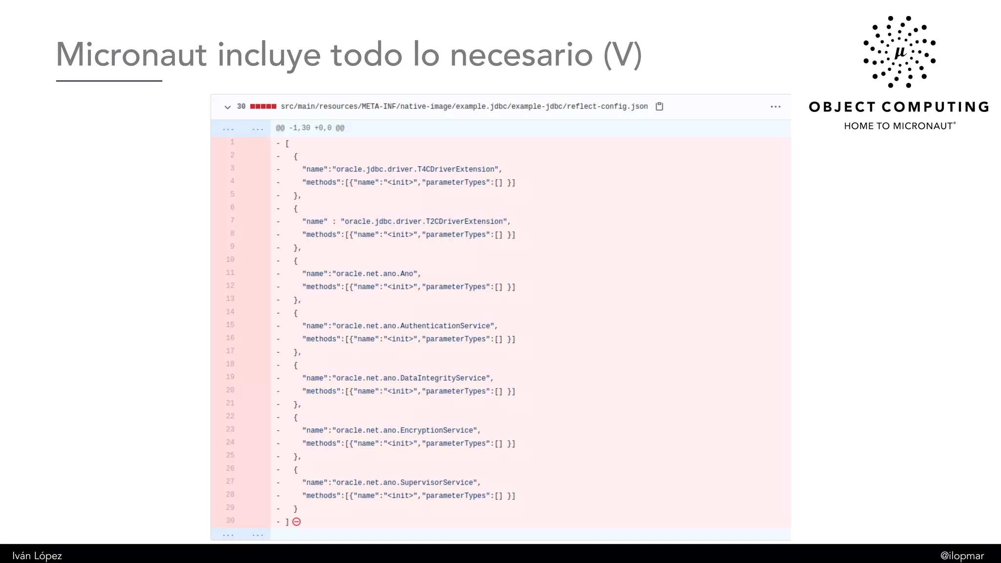 Iván López @ilopmar
Micronaut incluye todo lo necesario (V)
 