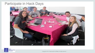 Copyright © 2014, Oracle and/or its aff iliates. All rights reserved. |
Participate in Hack Days EE 8 Community Survey
 