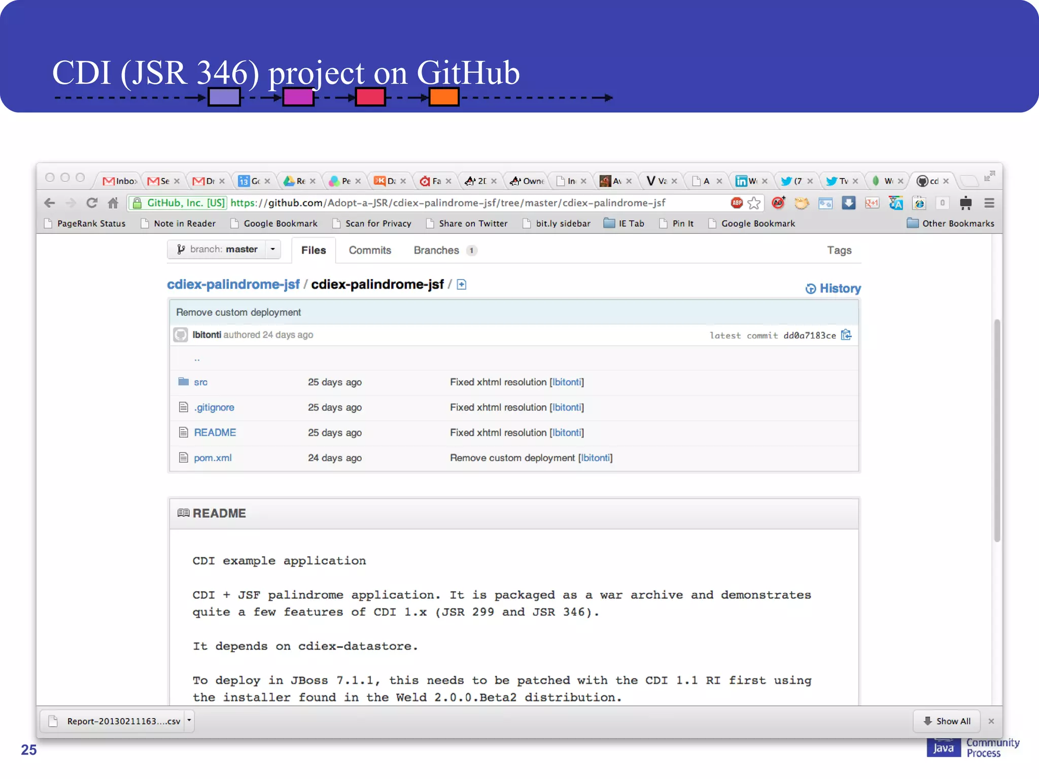 25
CDI (JSR 346) project on GitHub
 