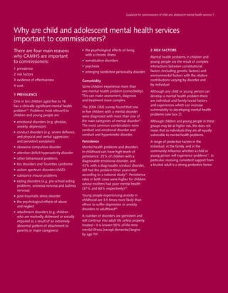 Guidance for commissioners of child and adolescent mental health ...