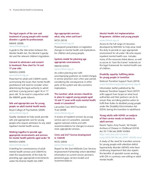 Guide Transition And Mental Health Needs >> Guidance For Commissioners Of Mental Health Services For Young People Guide Transition And Mental Health Needs >> Guidance For Commissioners Of Mental Health Services For Young People