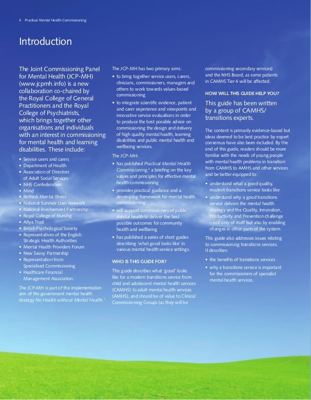Guide Transition And Mental Health Needs >> Guidance For Commissioners Of Mental Health Services For Young People Guide Transition And Mental Health Needs >> Guidance For Commissioners Of Mental Health Services For Young People