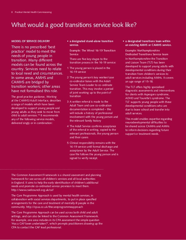 Guide Transition And Mental Health Needs >> Guidance For Commissioners Of Mental Health Services For Young People Guide Transition And Mental Health Needs >> Guidance For Commissioners Of Mental Health Services For Young People