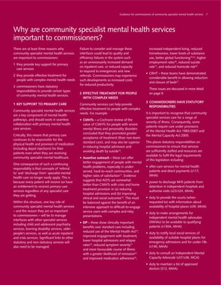 Guidance for commissioners of community specialist mental health ...