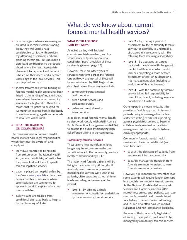 forensic mental health services
