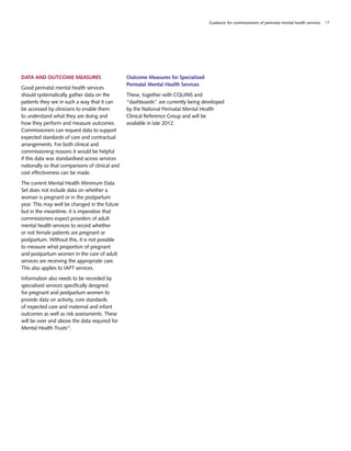Guidance for commissioners of perinatal mental health services | PDF