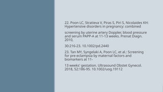 Pre eclampsia diagnosis by uterine artery doppler | PPTX