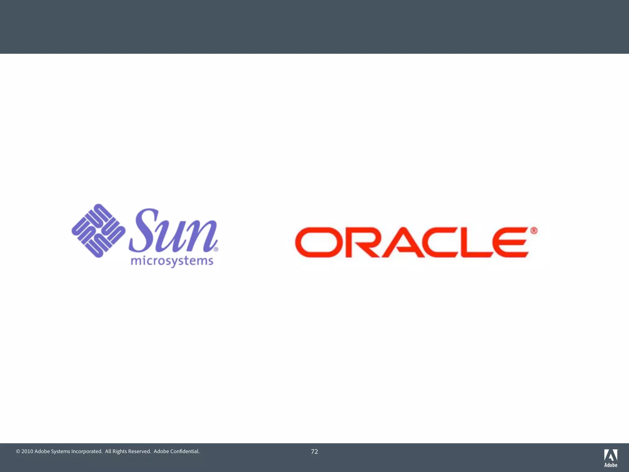© 2010 Adobe Systems Incorporated. All Rights Reserved. Adobe Con dential.   72
 