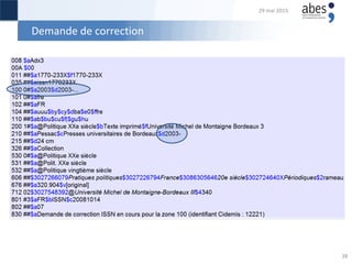 Demande de correction
29 mai 2015
38
 