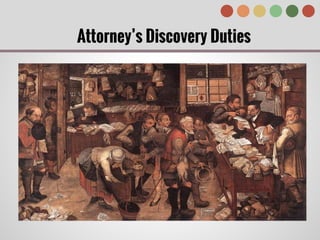 Attorney’s Discovery Duties
 
