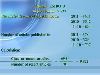 Le calcul sur deux ans n'est pas forcément le
plus adapté à toutes les spécialités :
Certaines peuvent mieux supporter
5 ans de délai
Notamment parce que la nature des articles
publiés possède un caractère plus pérenne et
plus fondamental, appréciable (et donc
"citable") sur une plus longue durée
 