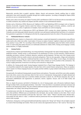 A Multimodal Discourse Analysis of Selected Annangs’ Proverbial Social ...