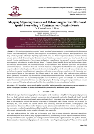GIS-Based Spatial Storytelling in Graphic Novels: Mapping Migration and ...
