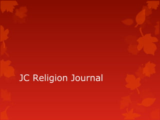 JC Religion Journal
 