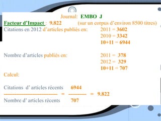 Biblometrie Et Production Scientifique Des Unites De Recherche