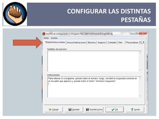 CONFIGURAR LAS DISTINTAS PESTAÑAS 