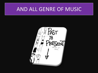 AND ALL GENRE OF MUSIC

 