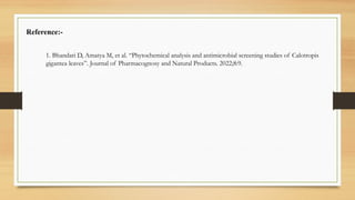 Phytochemical Analysis And Antimicrobial Screening Studies Of ...