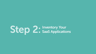 Step 2:Inventory Your
SaaS Applications
 