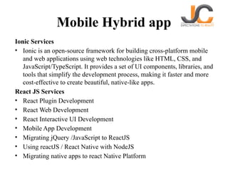 JC Software Solution – Full-Service Web & App Development | PPTX
