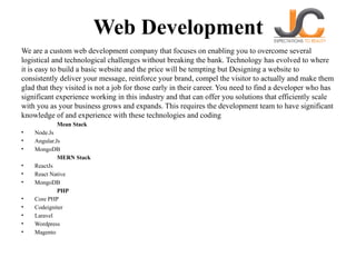 Custom Web Development Services — JC Software Solution | Scalable Web ...