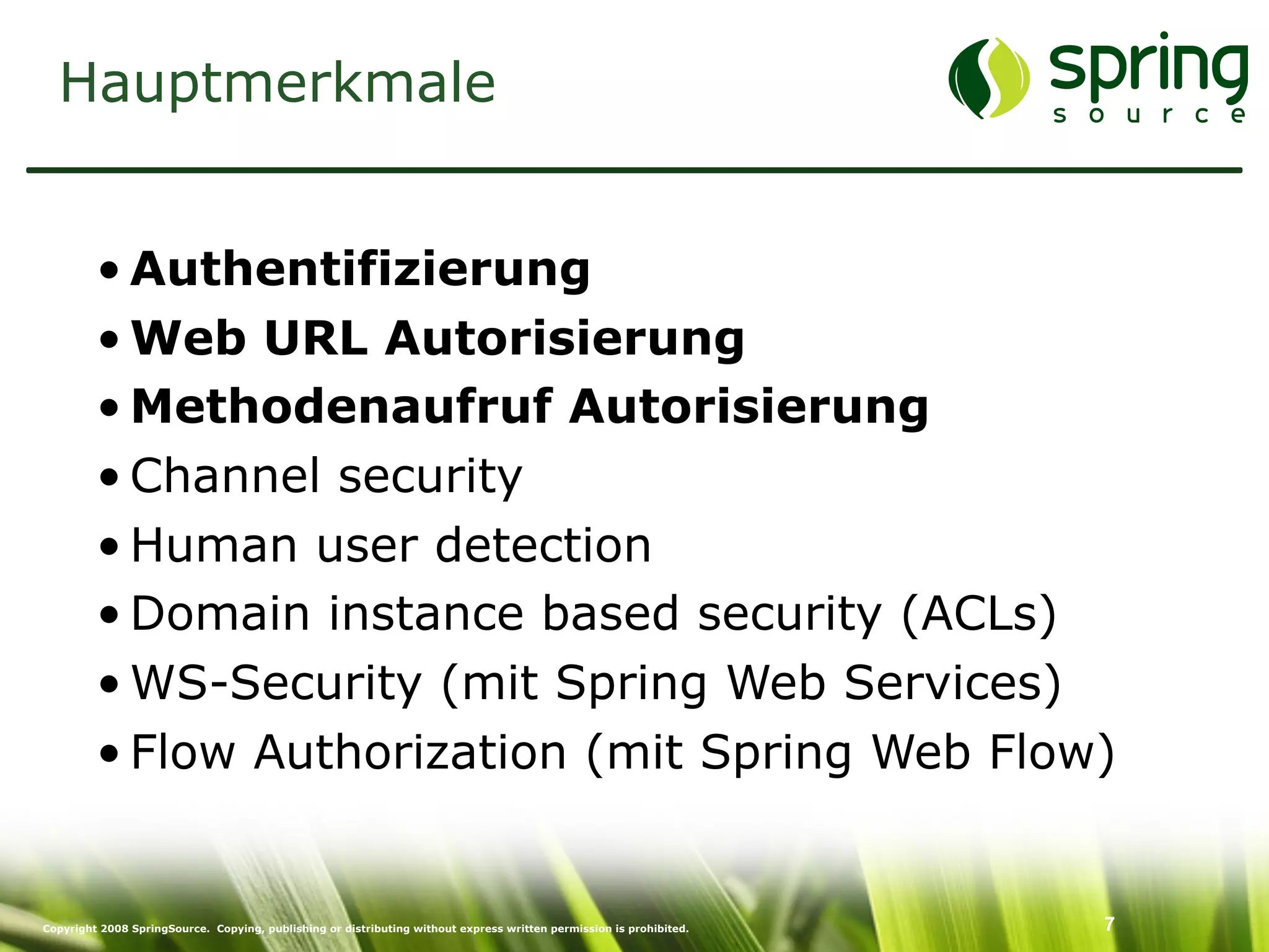 Enterprise Security mit Spring Security