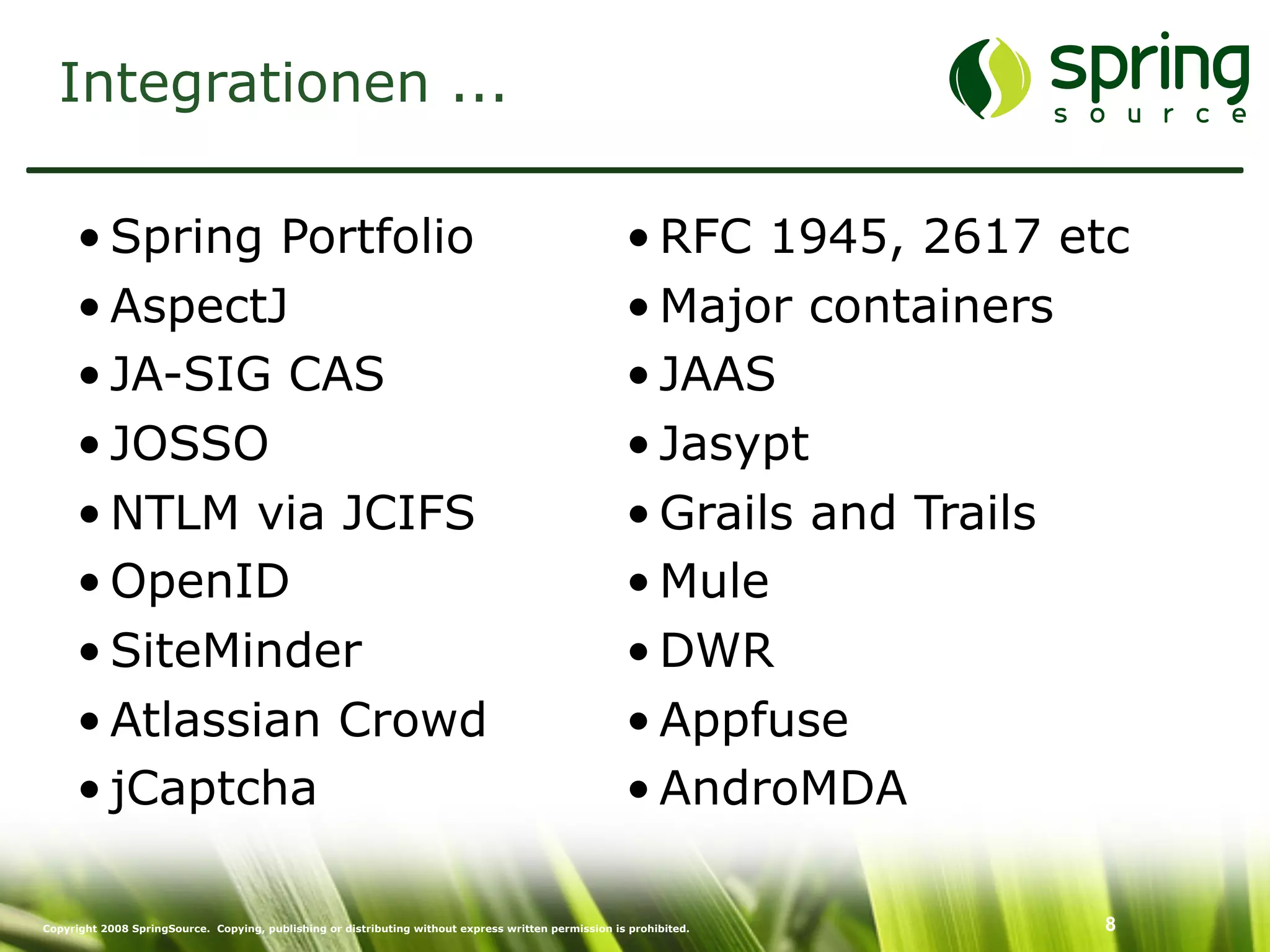 Enterprise Security mit Spring Security