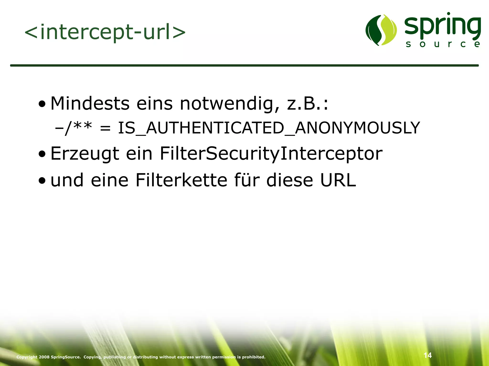 Enterprise Security mit Spring Security
