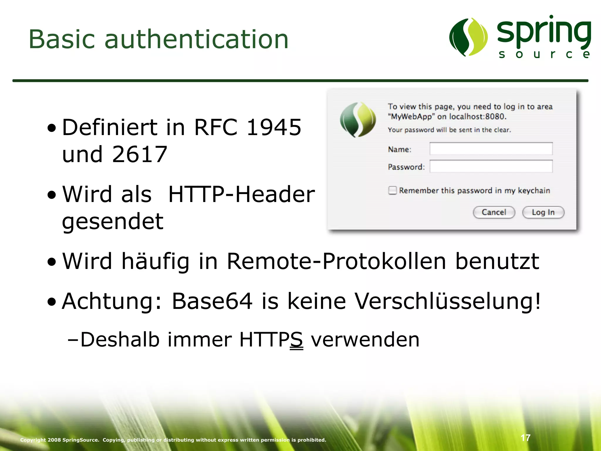 Enterprise Security mit Spring Security