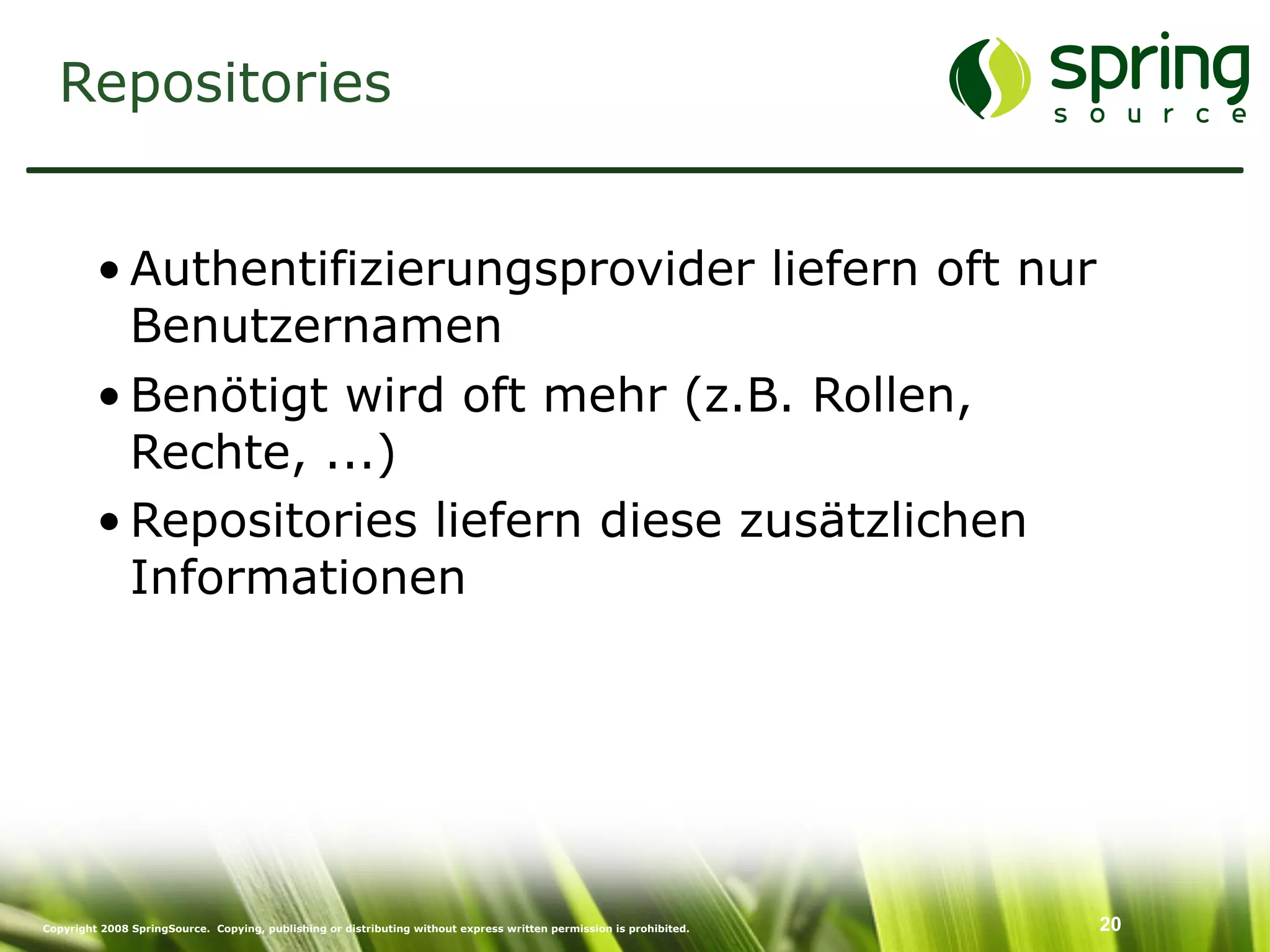 Enterprise Security mit Spring Security