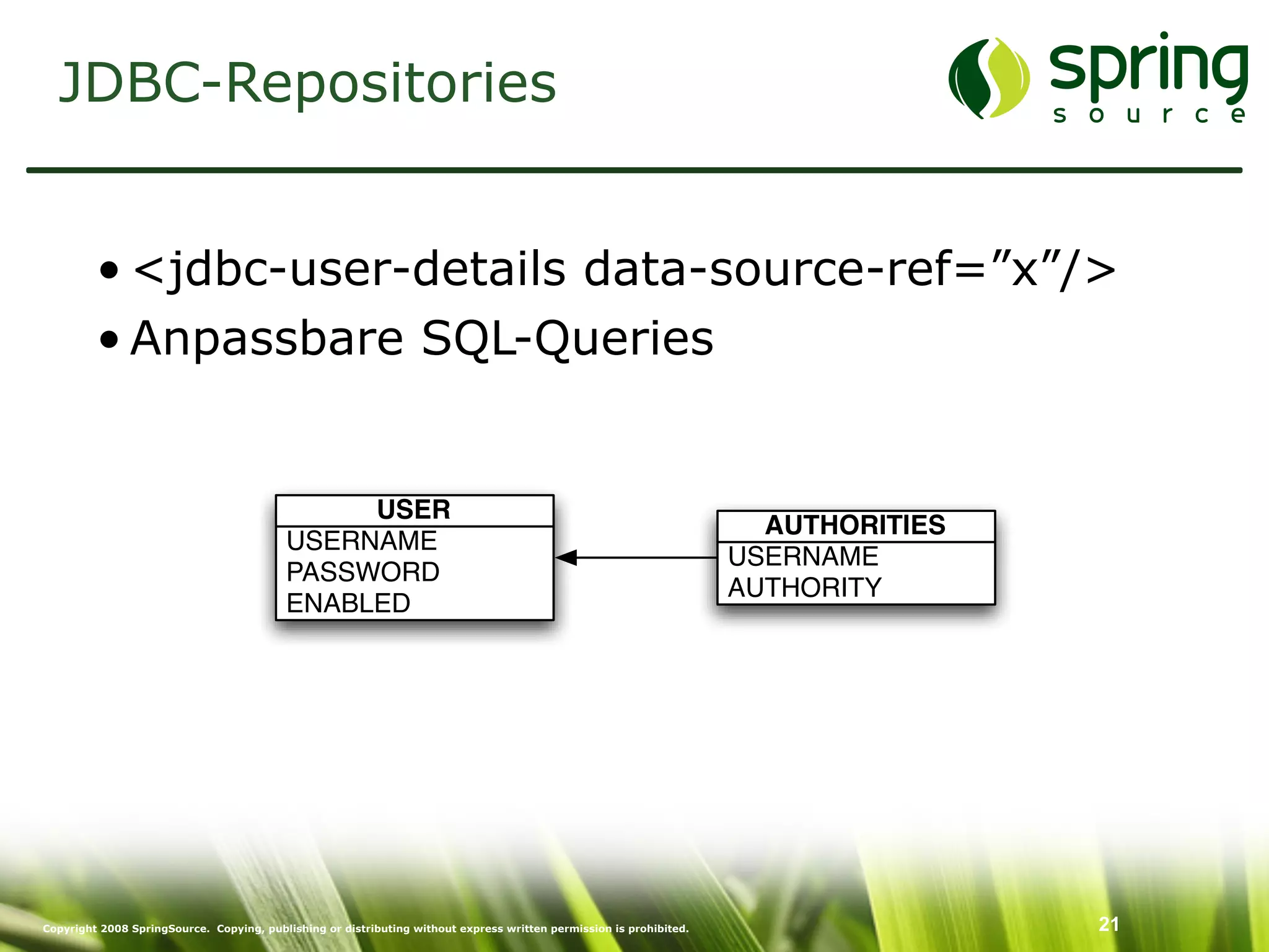 Enterprise Security mit Spring Security