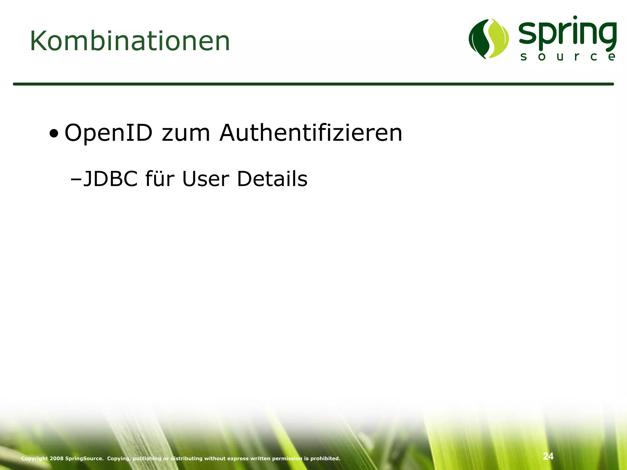 Enterprise Security mit Spring Security