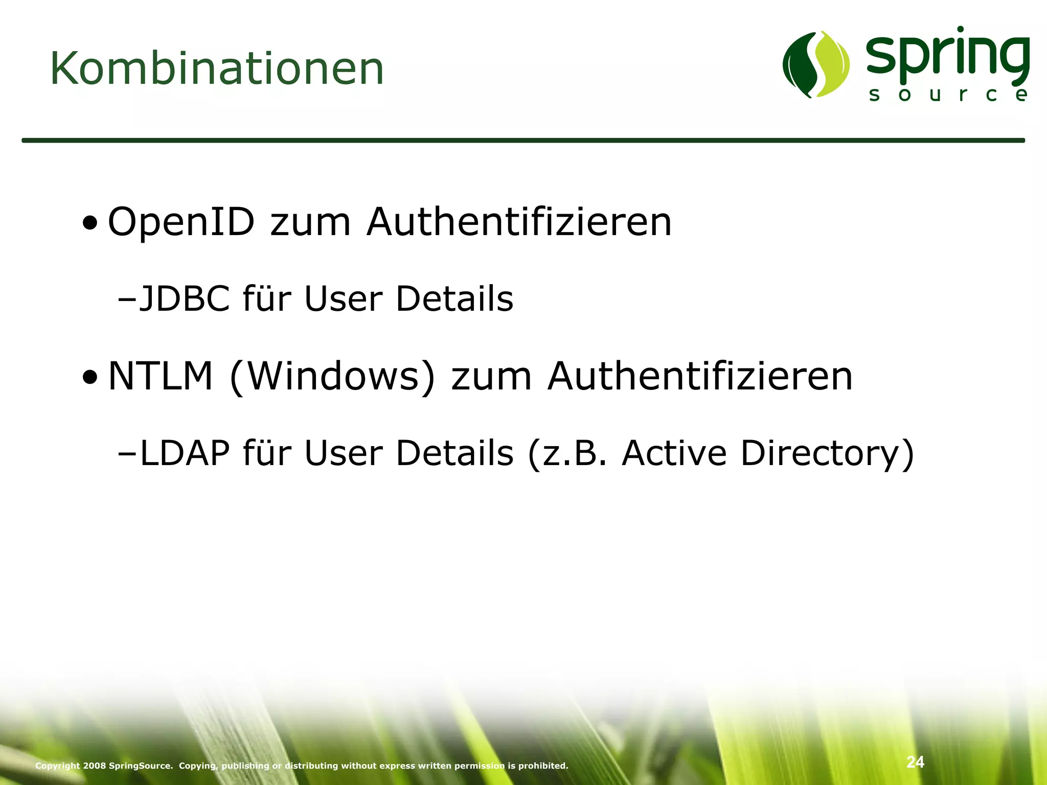 Enterprise Security mit Spring Security