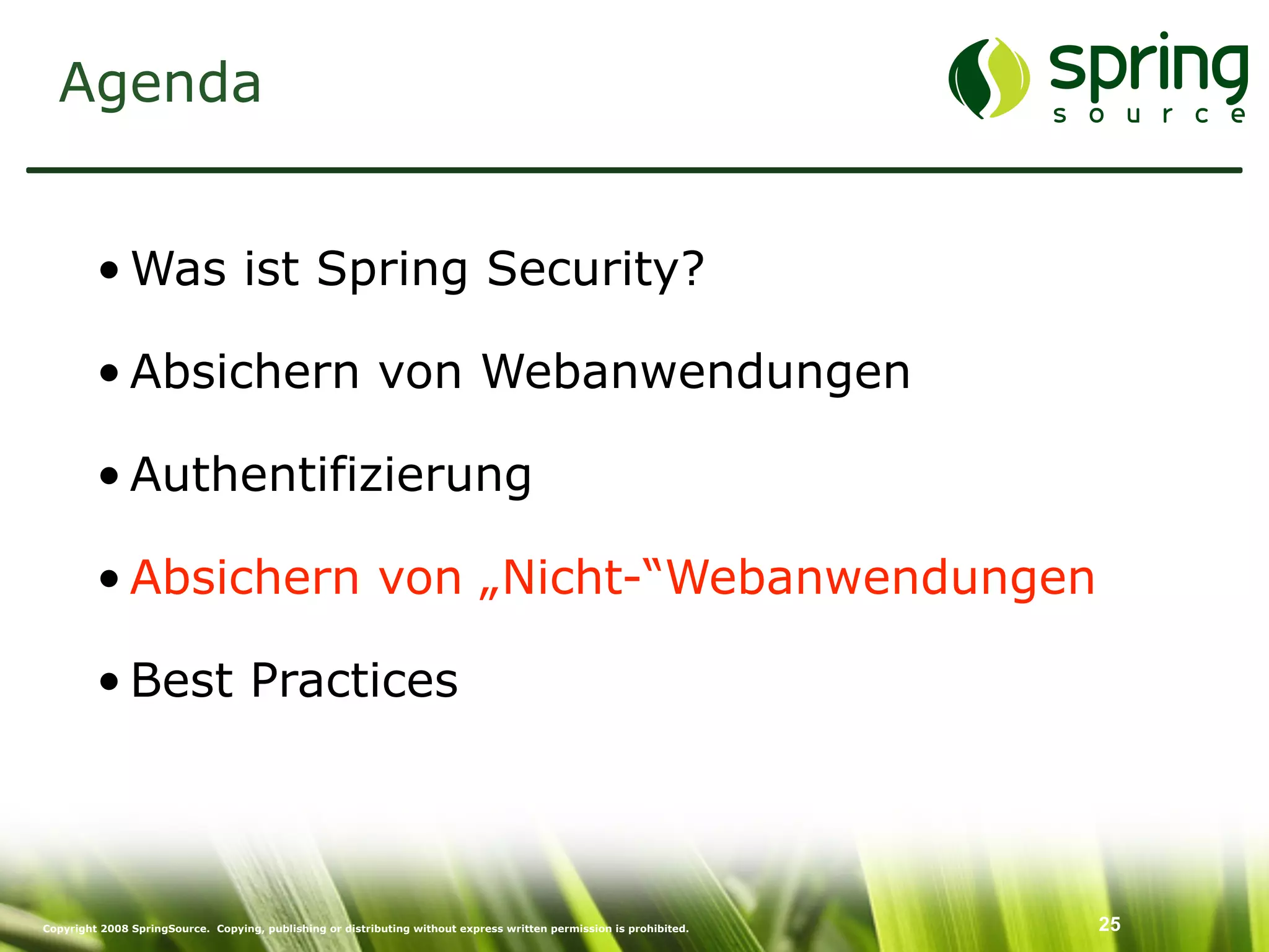 Enterprise Security mit Spring Security