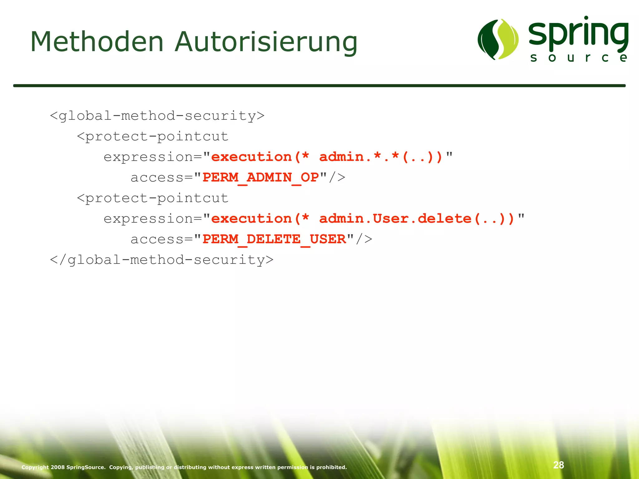 Enterprise Security mit Spring Security