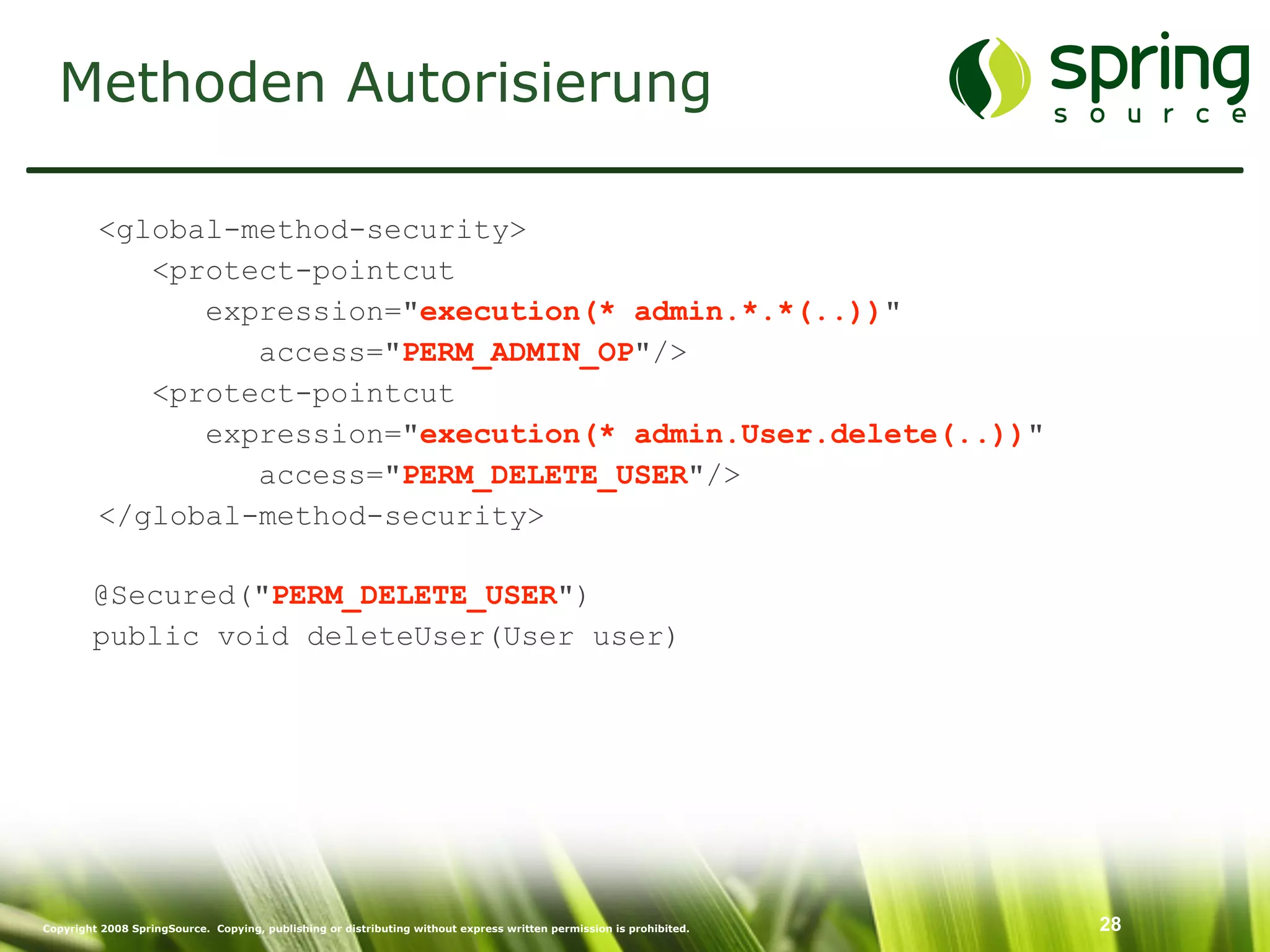 Enterprise Security mit Spring Security