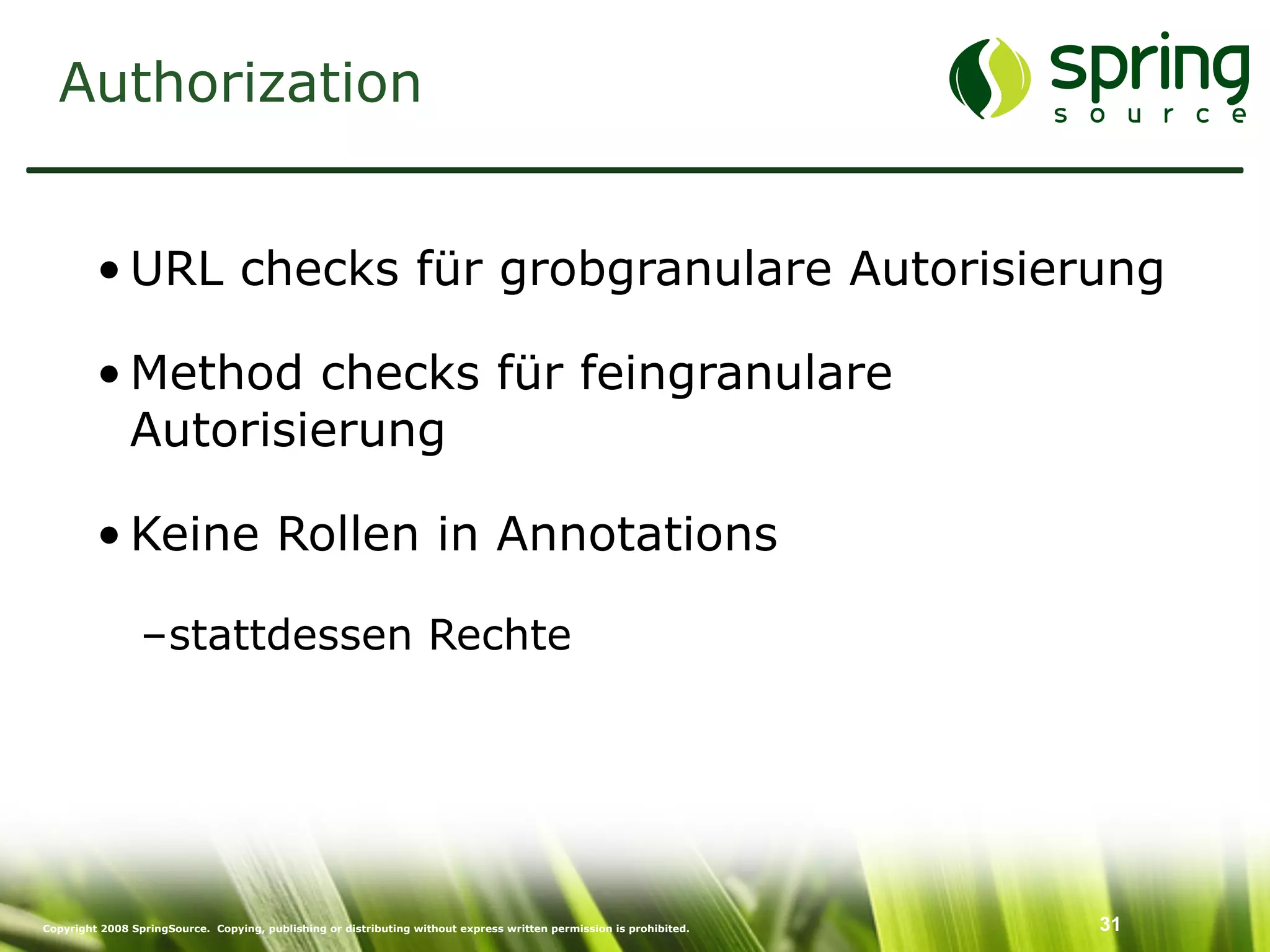 Enterprise Security mit Spring Security