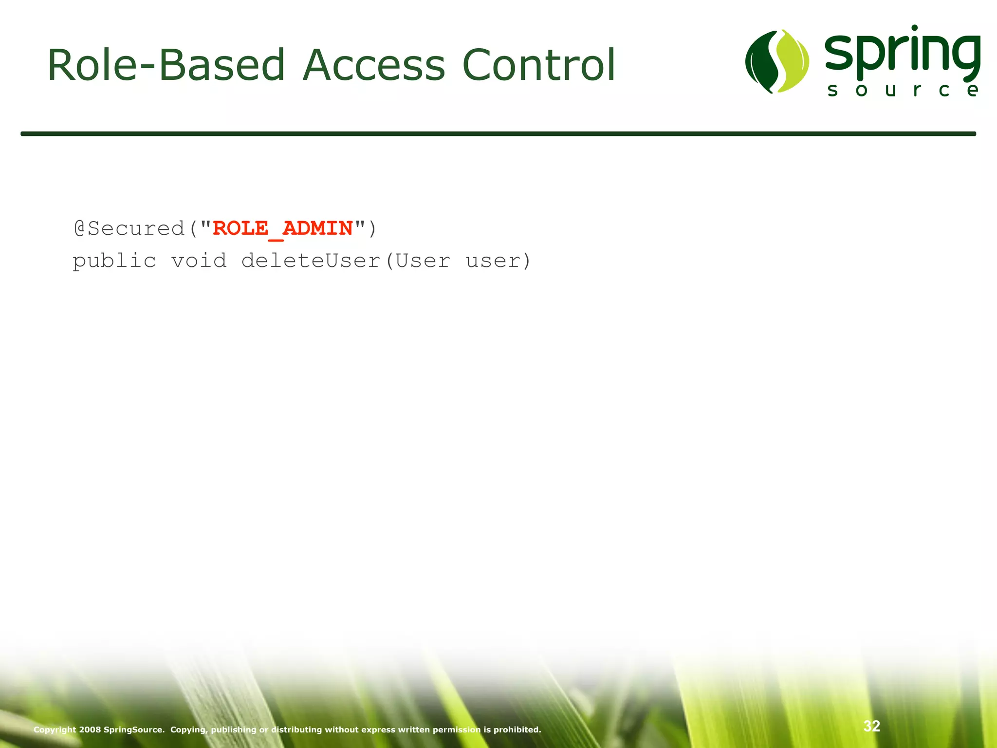 Enterprise Security mit Spring Security