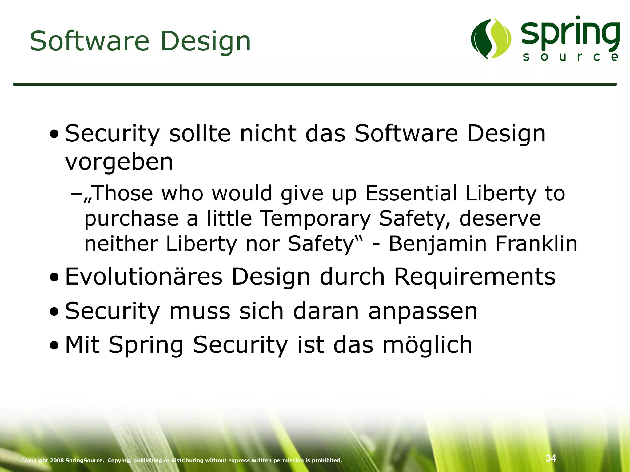 Enterprise Security mit Spring Security