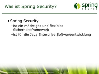 Enterprise Security mit Spring Security