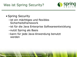 Enterprise Security mit Spring Security