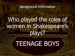 Whom was the
named for?
Background Information
 